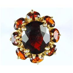 ANTIQUE STYLE RING GENUINE GARNETS (61984)