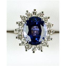 8.25 CARAT TANZANITE RING w DIAMONDS (61994)