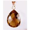 Image 1 : STERLING PENDANT SMOKEY TOPAZ 45 CARATS! PEARSHAPED (62084)