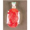 Image 1 : STERLING SILVER PENDANT OVAL RUBY = 50 CARATS! (62099)