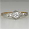 Image 1 : ANTIQUE PLATINUM 18K GOLD DIAMOND ENGAGEMENT RING (62161)