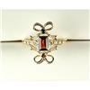 Image 1 : ANTIQUE STYLE RING GARNET SEED PEARLS (62220)