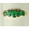 Image 1 : ANTIQUE STYLE RING 5 EMERALDS (62245)