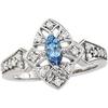 Image 1 : WHITE GOLD RING AQUAMARINE DIAMONDS (62287)