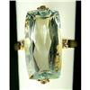 Image 1 : 14K GOLD RING AQUAMARINE 11 CARATS! DIAMONDS (62294)