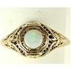 Image 1 : ANTIQUE STYLE GOLD RING OPAL GENUINE (62314)