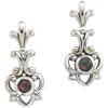 Image 1 : WHITE GOLD EARRINGS BLACK OPALS (62355)