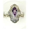 Image 1 : ANTIQUE STYLE RING AMETHYST 4 CARATS! (40246)