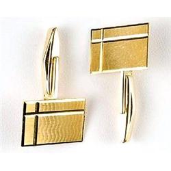 14k YELLOW GOLD CUFFLINKS (42028)