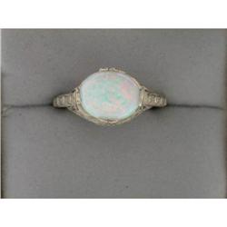 14k White Gold Opal Ring (42340)