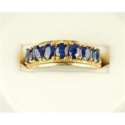 10k Yellow Gold Sapphire Wedding Band (42795)