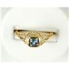 Image 1 : SAPPHIRE RING ANTIQUE STYLE 14K GOLD (42840)