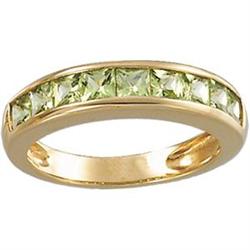 14K BAND STYLE RING PERIDOTS (42934)