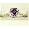 Image 1 : ANTIQUE WHITE GOLD FILIGREE RING W AMETHYST (42944)