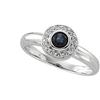 Image 1 : WHITE GOLD RING SAPPHIRE w DIAMONDS  (58046)