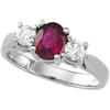 Image 1 : PLATINUM RUBY ENGAGEMENT RING W DIAMONDS (58059)