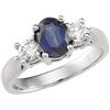 Image 1 : Platinum SAPPHIRE Diamond ENGAGEMENT Ring (58060)