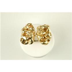 VINTAGE SOLID GOLD NUGGETT CUFFLINKS (58153)