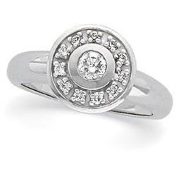 14K WHITE GOLD DIAMOND ENGAGEMENT RING (58161)