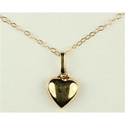 14K GOLD NECKLACE GOLD HEART PENDANT (58395)