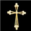 Image 1 : 14k Yellow Gold Diamond Cross (58597)
