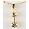 Image 1 : 14k Gold Necklace 3 DIAMONDS! (58646)