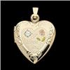 Image 1 : 14k GOLD HEART LOCKET says 'I LOVE YOU' (58784)
