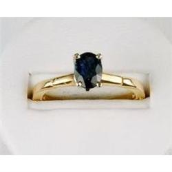 14K GOLD RING SAPPHIRE ONE CARAT! (58845)