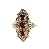 Image 1 : ANTIQUE STYLE RING GARNETS FILIGREE (58917)