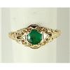 Image 1 : ANTIQUE STYLE GOLD RING EMERALD .65 CTS! (58943)