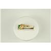 Image 2 : ANTIQUE STYLE GOLD RING EMERALD .65 CTS! (58943)