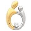 Image 1 : MOTHER CHILD PENDANT DIAMOND WHITE YELLOW GOLD (59207)
