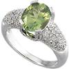 Image 1 : PERIDOT DIAMOND RING WHITE GOLD (59778)