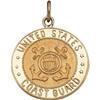Image 1 : 14K Gold Pendant  US COAST GUARD MEDAL (60729)