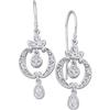 Image 1 : DIAMOND EARRINGS WHITE GOLD DANGLING (60757)