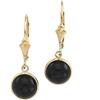 Image 1 : BLACK ONYX EARRINGS 14K GOLD (60796)