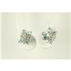 Image 3 : ESTATE AQUAMARINE  DIAMOND  RING EARRINGS (61214)