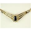 Image 1 : 14K GOLD SAPPHIRE DIAMOND NECKLACE (61306)