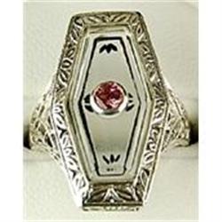 <B>STERLING CRYSTAL RING w SAPPHIRE!</B> (61516)