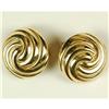 Image 1 : 14K GOLD ROUND SWIRL DESIGN CLIP ONS (61628)