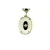 Image 2 : ANTIQUE STYLE NECKLACE CRYSTAL BLACK ONYX DIAMOND FILIGREE! (61714)