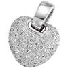 Image 1 : 14K WHITE GOLD HEART DIAMONDS ONE CARAT! (62183)