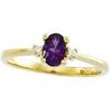 Image 1 : 14K GOLD RING AMETHYST and 2 DIAMONDS (62190)