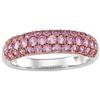 Image 1 : WHITE GOLD RING PINK SAPPHIRES (62357)