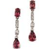 Image 1 : PINK SAPPHIRE DIAMOND EARRINGS WHITEGOLD (62368)