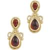 Image 1 : GOLD EARRINGS MOZAMBIQUE GARNETS (62370)