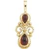 Image 1 : GOLD PENDANT MOZAMBIQUE GARNETS (62371)