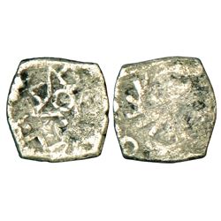 Ancient India: Archaic silver punch-marked coin, Baghelkhand region, Tons valley, Karshapana, 3.53g