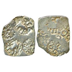 Ancient India: Archaic silver punch-marked coin, Baghelkhand region, Tons valley, Karshapana, 3.25g