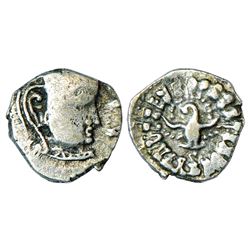 Ancient India: Ancient Marathwada, Balamitra, inscribed die-struck monarchical copper coin, 0.82g